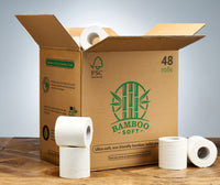 Ultra-Soft, Eco Friendly Bamboo Toilet Paper - 48 Rolls