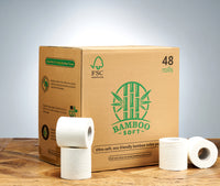 Ultra-Soft, Eco Friendly Bamboo Toilet Paper - 48 Rolls